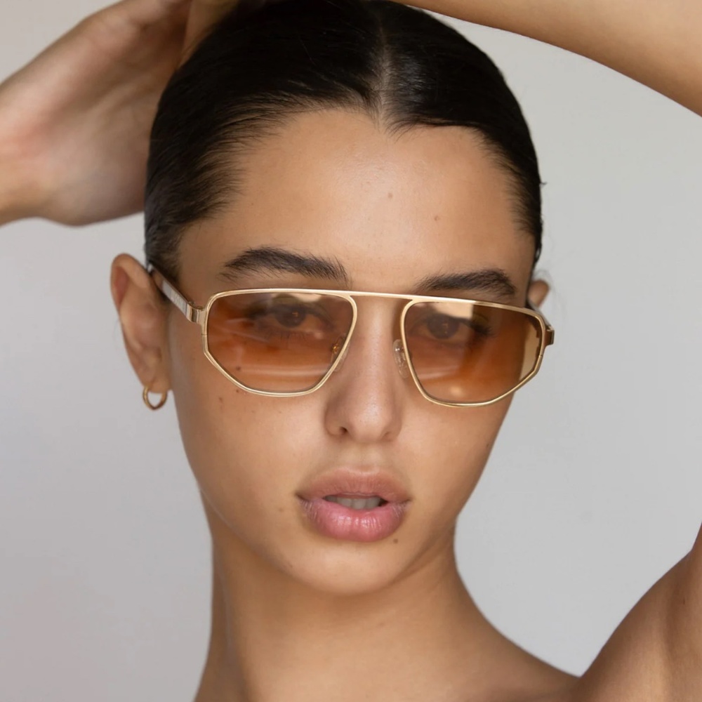 Gold Aviator Sunglasses